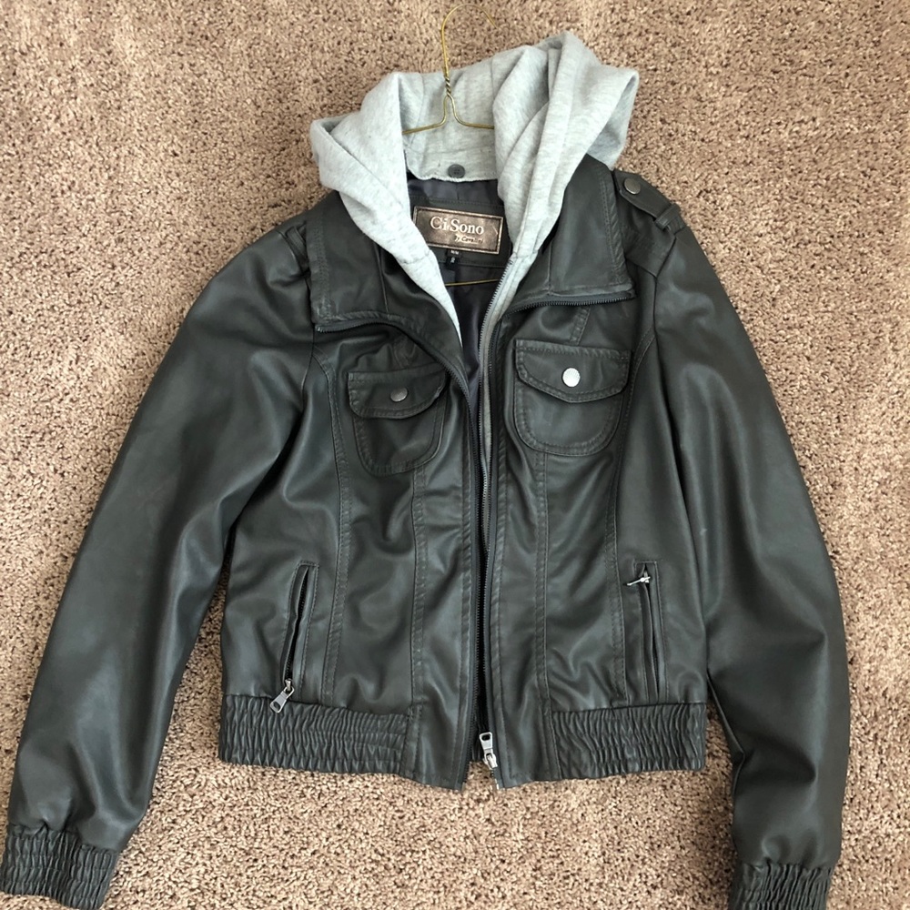 Faux leather jacket